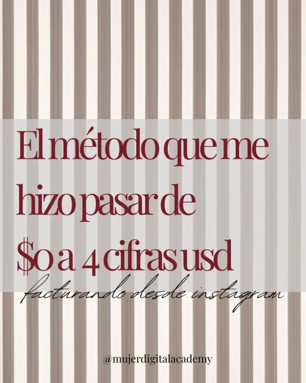 Guía gratis: El método que me hizo pasar de $0 a 4 cifras usd